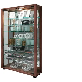 VCM Vitrine Lumo 59 x 91,3 x 18 cm Braun