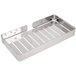 Seifenhalter, Edelstahl Wandhalterung Seifenabflussregal Regal Schwammhalter mit Schrauben für Badezimmer Dusche Küchenarbeitsplatte, 9,05 x 4,72 x 0,98 Zoll (Silber)
