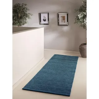 benuta Jamal Wollteppich 80 x 300 cm Blau