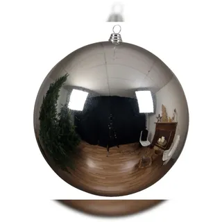 Christmas Decorations Weihnachtskugeln XXL Kunststoff 14cm Christbaumkugeln groß bruchsicher silber