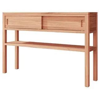 Tikamoon Konsolentisch Konsole aus massivem Teakholz Anton beige