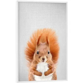 artboxONE Poster mit weißem Rahmen 45x30 cm Tiere Baby Squirrel - Colorful - Bild Animal Animals Baby