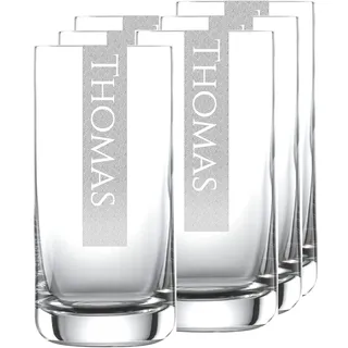 Miriquidi Bierglas 345ml mit Wunschnamen personalisiert 12 Stück | Schott Bier Glas mit Namen | LogoGlas | Spülmaschinenfest | Trinkglas & Individuelle Lasergravur - 12 Stück