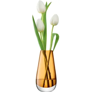 LSA International Flower Colour Einblütler H14cm Bernstein, Amber/Orange