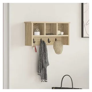 vidaXL Wandgarderobe Sonoma Eiche 50 x 16 x 26 cm Beige