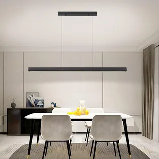 jengush Akku Pendelleuchte Aufladbare Hängelampe Mit Batterie,Schwarz Batteriebetriebene Pendelleuchte Mit Fernbedienung Dimmbar Für Nachttisch Schlafzimmer,100cm Hängelampe Ohne Stromanschluss(A)