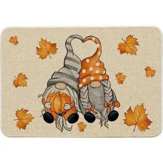 Herbst Fußmatte Ahornblätter Kürbisse Gnom 40x60cm