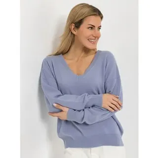 ANNI FOR FRIENDS Pullover, 1/1-Arm 100% Kaschmir V-Ausschnitt oversize