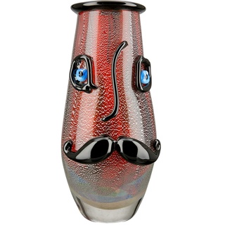 GILDE GlasArt Design-Vase Beard Glas rot 39870