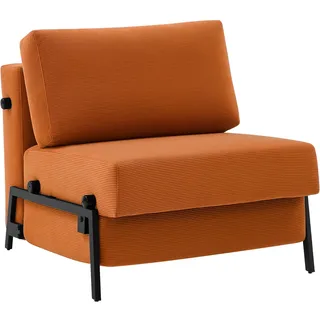 WOLTU Schlafsessel mit Bettfunktion, Schlafsofa, mit abnehmbarem Kissen und klappbaren Beinen, für kleine Wohnungen Wohnzimmer Schlafzimmer, 86x190x40 cm, aus Cord, Rotbraun