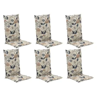 GO-DE Hochlehner Auflage 120 x 50 cm creme blau 6 St.