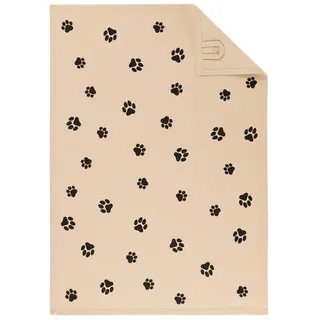 Cawö Home Geschirrtuch Cuisine WE LOVE DOGS Paws 6247, (1-tlg) beige|schwarz