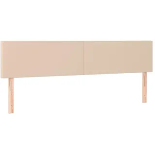 vidaXL Kopfteile 2 Stk. Cappuccino-Braun 90x5x78/88 cm Kunstleder