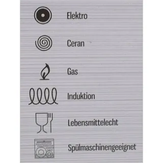 BESTCOOKING 171036 Kochtopf inkl. Deckel, Edelstahl, 16 cm Durchmesser, Induktionsherd-geeignet - Silber