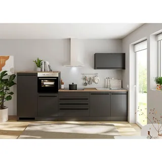 P & B Küchenzeile Jazz 320 cm schwarz