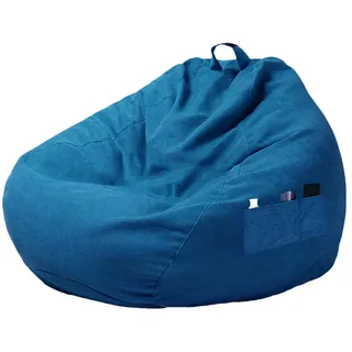 BAODBF Sitzsack ohne Füllung, Royalblau, 100 x 120 cm, für Schlafzimmer, Wohnzimmer, Büro, Terrasse, Unisex, Alle Altersgruppen