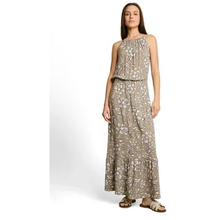 TOM TAILOR Spaghettikleid Sommerkleid im Blümchen-Look grün XL (42)