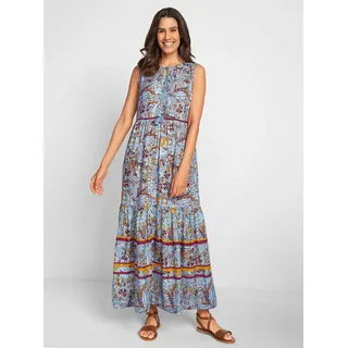 Inspirationen Druckkleid Etuikleid bedruckt Blau/Rot 36