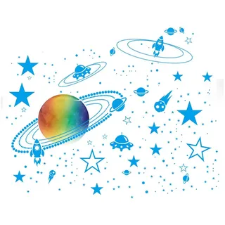 Coonoor Wandsticker Leuchtsterne Aufkleber Kinderzimmer, fluoreszierende Wandsticker (1044 St)