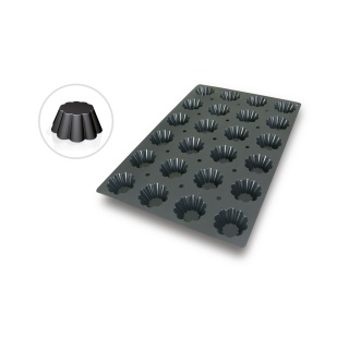 SCHNEIDER Silikon-Backform, Brioche, schwarz 115300 , Abmessung: 40 x 60 cm, Durchmesser 78 mm, H 36 mm