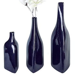 Casablanca Vase Oceanic dunkelblau glasiertH.50cm