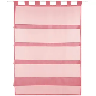 BestLivings Gardine Raffoptik mit Schlaufe, Größe: 80x110cm, Farbe: Bordeaux