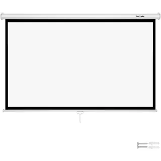 Tectake Beamer-Leinwand 84 Zoll 16:9 4K HD Ultra Hd Wand Deckenmontage 201x128 cm Gain 1.0