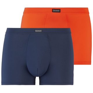 Bruno Banani Herren Boxershorts, 2er Pack - Micro Simply Blau/Orange 2XL