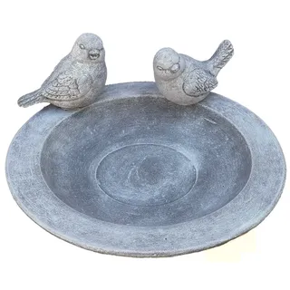 Stone and Style Vogeltränke Frostfeste Vogeltränke Teller mit Vogel steckbar