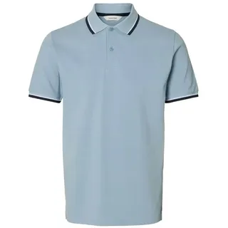 SELECTED HOMME Poloshirt SLMSLIM-ATLAS SPORT SS POLO NOOS blau L (52)