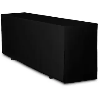TexDeko TexDeko® Biertischhusse Premium für Bierzeltgarnitur 220 x 70cm Blickdicht waschbar (Schwarz)