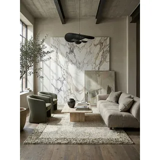 Wollteppich uni Grün-Natur 160 x 230 cm - MOAT   Kadima Design