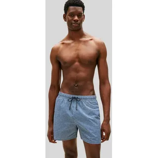 Badehose mit Allover-Muster, Dunkelblau, XL