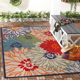 Impression Outdoor Teppich Wetterfest - Balkon Teppich Wasserabweisend - Multi Rot, 160 x 230 cm