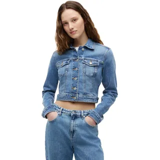 Tommy Jeans Damen New Slim Trucker Jacke Cj8138 DW0DW22898 Andere Jacken, Denim (Denim Medium), L - L