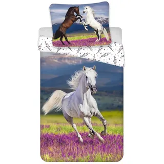 Jerry Fabrics Pferd Kinderbettwäsche Mehrfarbig 140 x 200 cm + 70 x 90 cm