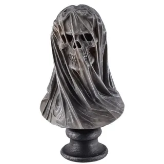 VOGLER Dekofigur Totenkopfbüste Dark Veil Totenkopf Büste 25 cm Totenschädel Gothic
