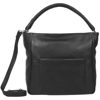 Gerry Weber Leder Schultertasche Umhängetasche Ascona Hobo Black schwarz - Schwarz