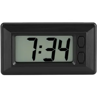 LCD Armaturenbrett Elektronische Uhr, Digitaluhr Tischuhr Kleine Uhren Kleiner Wecker Reisewecker Datum Zeit Kalender Display Dashboard mit Klebepad für Auto Home Schlafzimmer Schreibtisch Büro