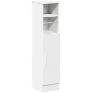 vidaXL Badezimmerschrank mit Rollenhalter Weiß 20,5x22x90 cm