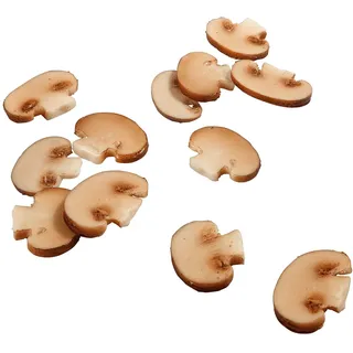 Deco Woerner Deko-Champignon-Scheiben Dummy Fake Lebensmittel Attrappen braune Pilze 12 Stück