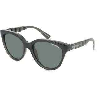 Armani Exchange AX4148SU Damen-Sonnenbrille Vollrand Panto Kunststoff-Gestell, grau