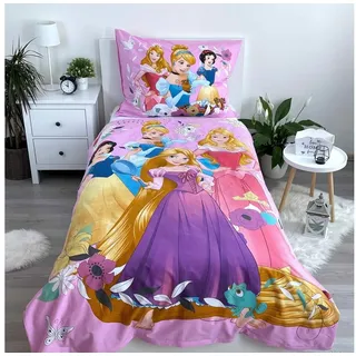 Bettwäsche Disney Prinzessinen Bettwäsche Kopfkissen Bettdecke auch für 135/140x2, Disney Princess, 100% Baumwolle, 2 teilig, 100% Baumwolle bunt