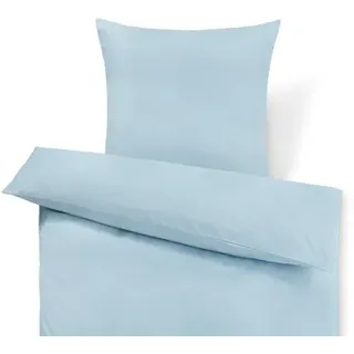 Seersucker-Bettwäsche - blau - Maße: 135 x 200 cm - blau