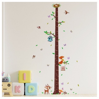 Rouemi Wandtattoo Kinderzimmer Wohnzimmer Cartoon dekorative Aufkleber, kann Höhe messen