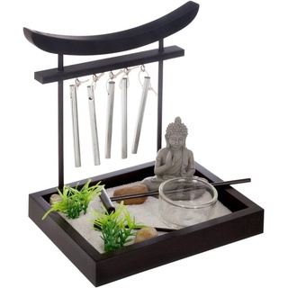 Avilia Zen Skulptur für die Einrichtung Ihres Wohnzimmers – Garten mit Buddha und Glocken – Element der Wohnkultur – Zen Dekoration für zu Hause – 15 x 12 cm