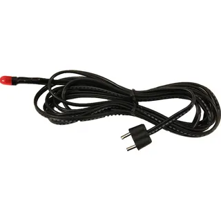 Krippenzubehör Kabel mit Stecker und Lampe rot 4,5 V 50 cm Kunststoff - Rot/Schwarz/Silber