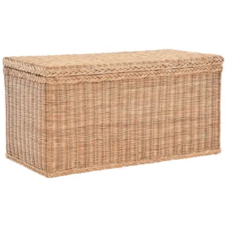 Korb-Outlet Truhe/Wäschetruhe aus Rattan (Natur, Groß)