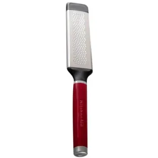 KitchenAid Käsereibe, 2-seitige Reibe aus geätztem Edelstahl mit feinen Reibelöchern – Empire Rot