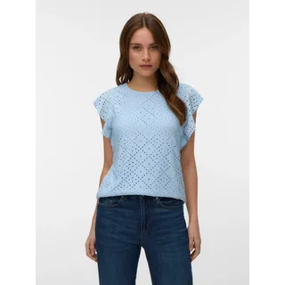 Vero Moda Vmtassa Sl Frill Top Noos Blau M